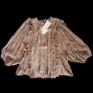 Pleated Ruffled Blouse